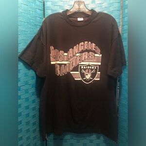 Los Angeles Raiders Vintage Trench T Shirt Black